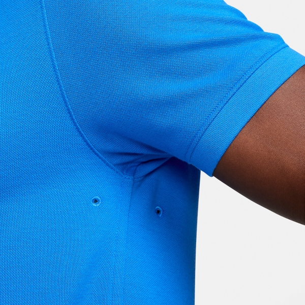 Nike Rafa Logo Men's Tennis Polo - Light Photo Blue