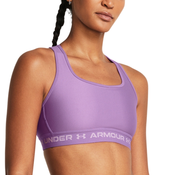 Woman Bra and Underwear Under Armour Crossback Mid Sports Bra  Provence Purple/Purple Ace 13610340560