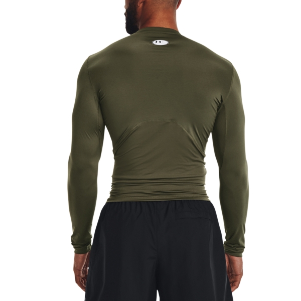 Under Armour HeatGear Compression Shirt - Marine Od Green/White