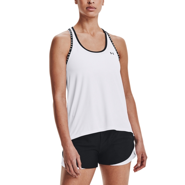 Women`s Tennis Tanks Under Armour Knockout Tank  White/Black 13515960100