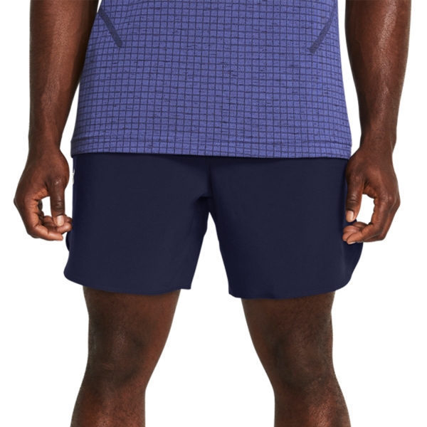 Pantaloncini Tennis Uomo Under Armour Peak Woven 6in Pantaloncini  Midnight Navy/Pitch Gray 13767820410