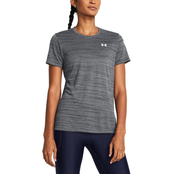 Women`s Tennis T-Shirts and Polos Under Armour Tech Tiger TShirt  Black/White 13842220001