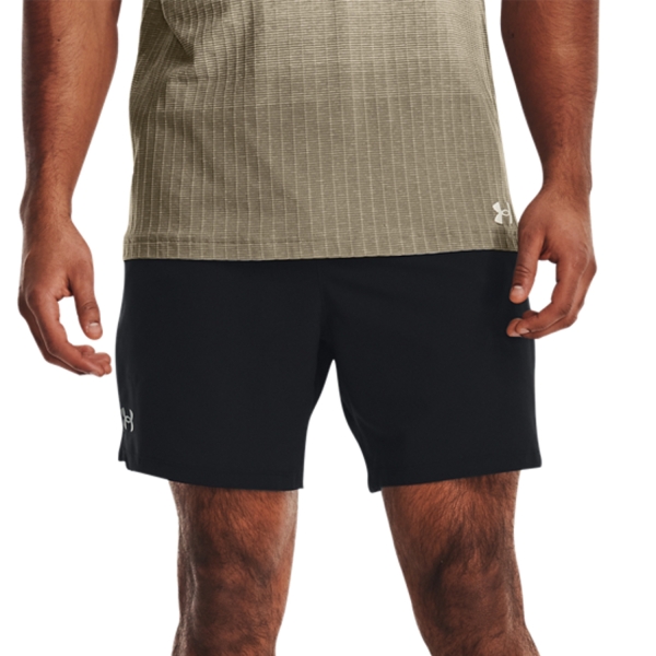 Men's Tennis Shorts Under Armour Vanish Woven 6in Shorts  Black/Pitch Gray 13737180001