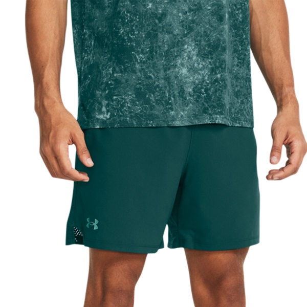 Pantaloncini Tennis Uomo Under Armour Vanish Woven 6in Pantaloncini  Hydro Teal/Radial Turquoise 13737180449