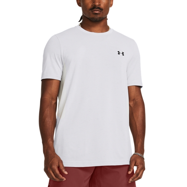 Camisetas de Tenis Hombre Under Armour Vanish Camiseta  White/Black 13828010100