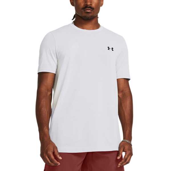 Under Armour Rush Emboss Men's Tennis T-Shirt - Halo Gray/Black