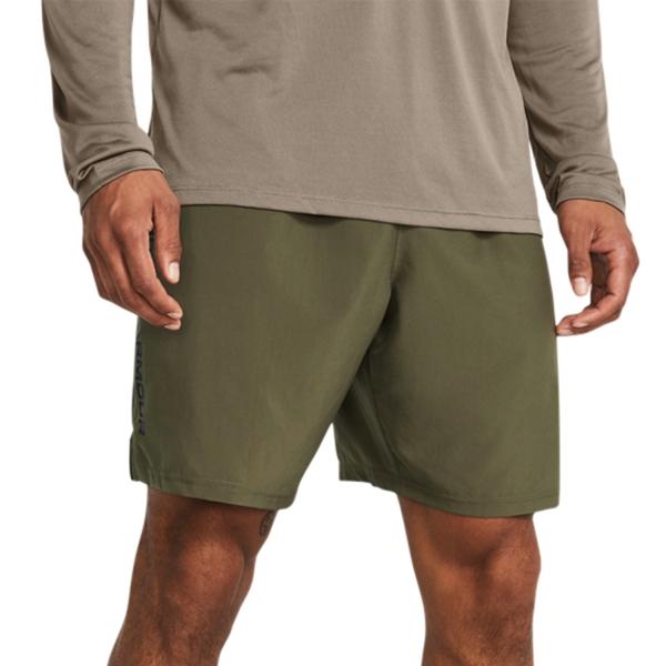 Men's Tennis Shorts Under Armour Woven Split 9in Shorts  Marine Od Green/Black 13833560390