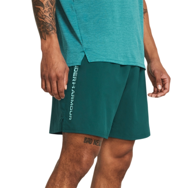 Pantalones Cortos Tenis Hombre Under Armour Woven Split 9in Shorts  Hydro Teal/Radial Turquoise 13833560449