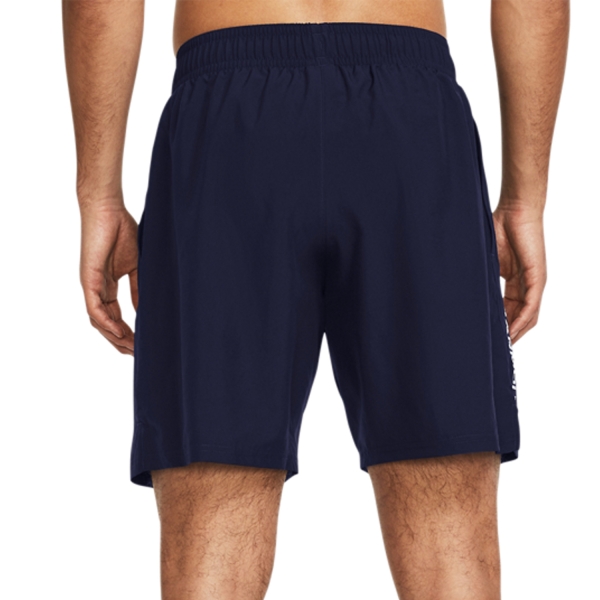 Under Armour Woven Split 9in Shorts - Midnight Navy/White