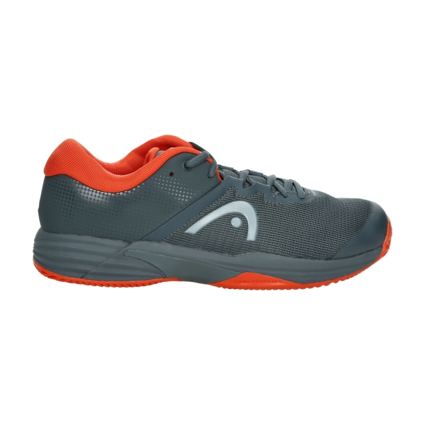 Calzado Tenis Hombre Head Revolt Evo 2.0 Clay  Dark Grey/Orange 273314 DGOR