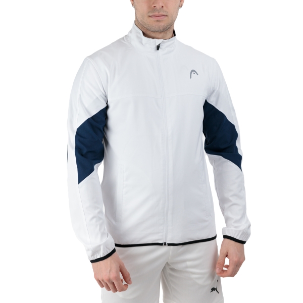 Men's Tennis Jackets Head Club 22 Jacket  White/Dark Blue 811401WHDB