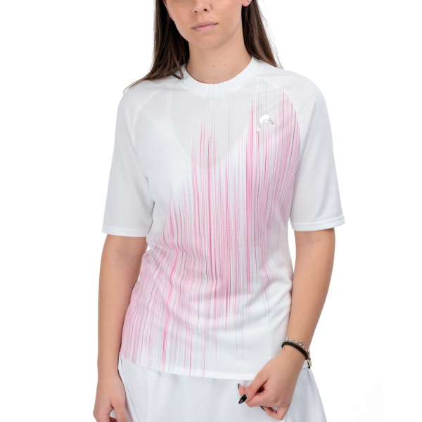 Camisetas y Polos de Tenis Mujer Head Performance Camiseta  Vivid Pink/Print Perf 814594VPXR