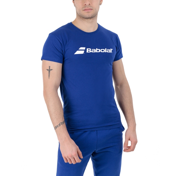 Camisetas de Tenis Hombre Babolat Exercise Camiseta  Sodalite Blue 4MP24414118