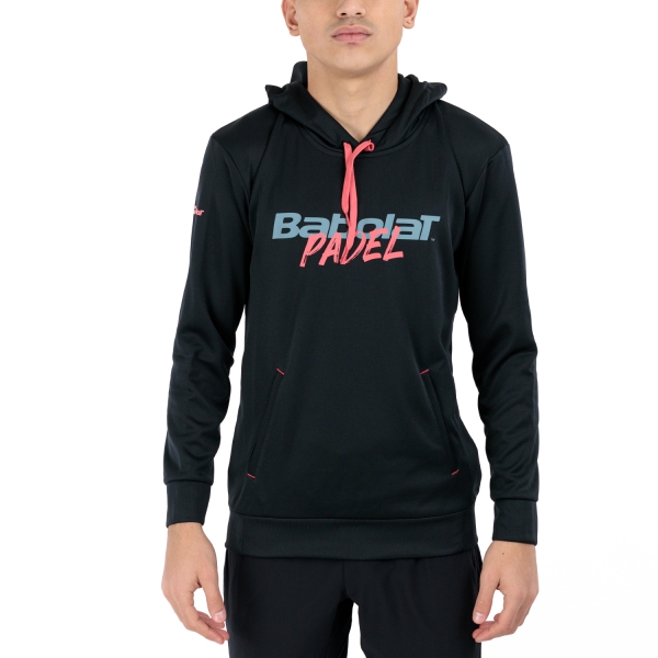 Men's Tennis Shirts and Hoodies Babolat Graphic Hoodie  Black 6MS240412000