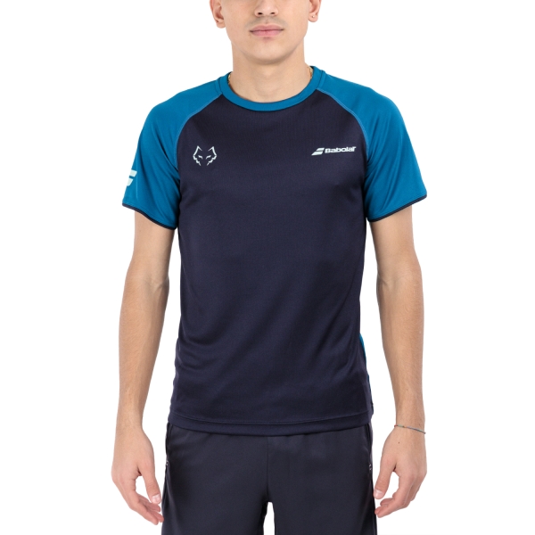 Camisetas de Tenis Hombre Babolat Juan Lebron Crew Camiseta  Baritone Blue 6MS240114125