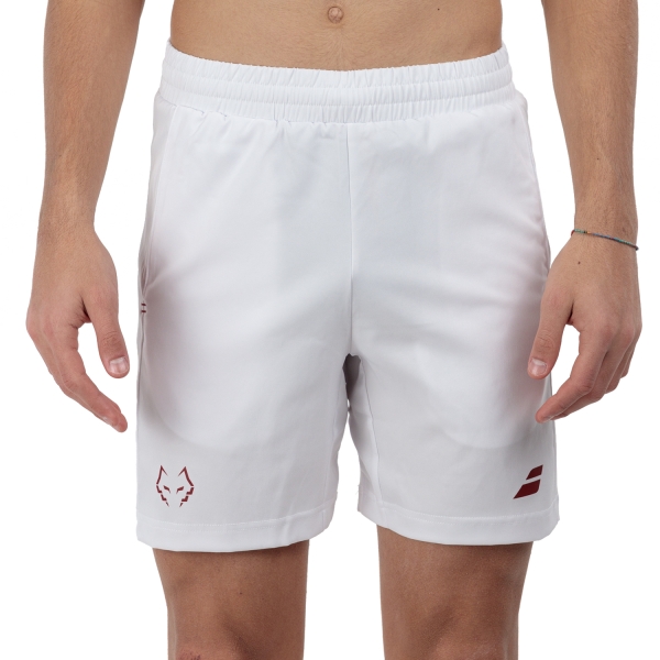 Pantalones Cortos Tenis Hombre Babolat Juan Lebron 7in Shorts  White 6MS240611000