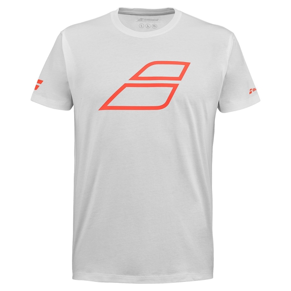 Top y Camisetas Niña Babolat Strike Camiseta Ninos  White/Strike Red 4JS24441Z1089