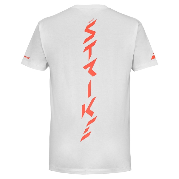 Babolat Strike Camiseta Niños - White/Strike Red