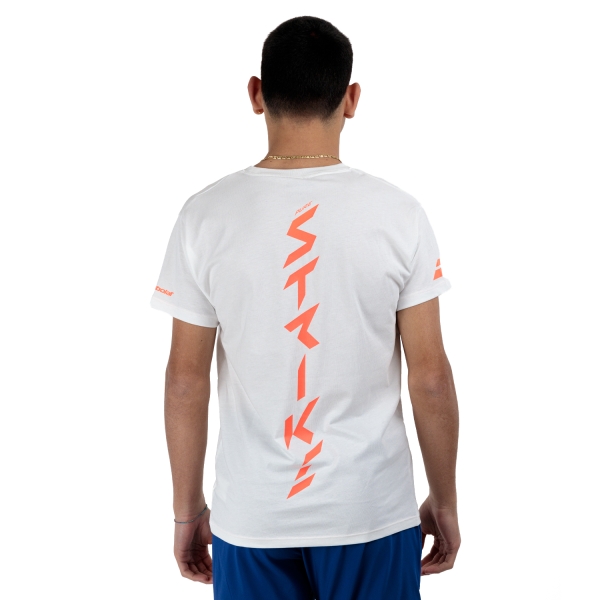 Babolat Strike T-Shirt - White/Strike Red