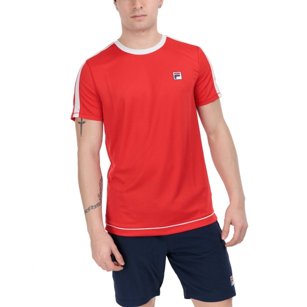 Men's Tennis Shirts Fila Elias TShirt  Red/White FBM241301501