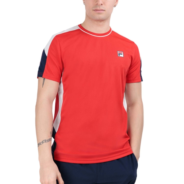 Camisetas de Tenis Hombre Fila Gabriel Camiseta  Red/White FBM2413025003