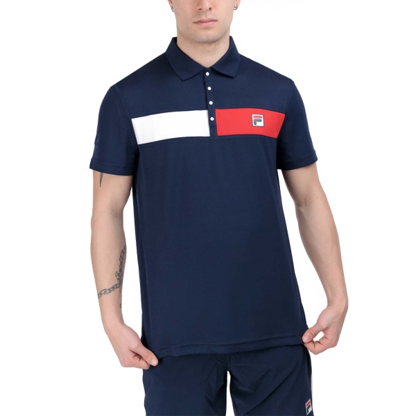 Men's Tennis Polo Fila Jayden Polo  Navy/Red FBM2412021502