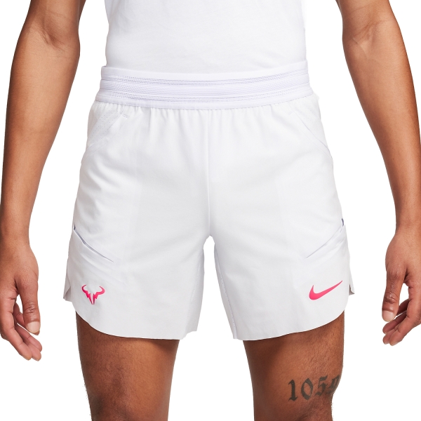 Pantaloncini Tennis Uomo Nike DriFIT ADV Rafa Nadal 7in Pantaloncini  Barely Grape/Siren Red DV2881509