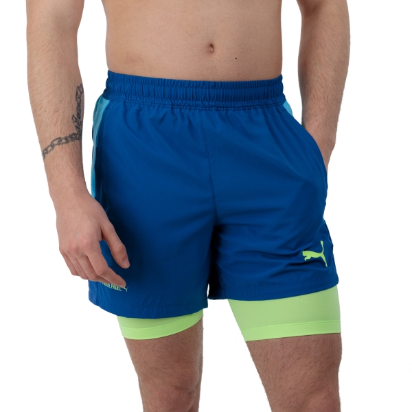 Pantaloncini Tennis Uomo Puma Individual TeamGOAL 2 in 1 5in Pantaloncini  Cobalt Glaze/Luminous Blue 93917922