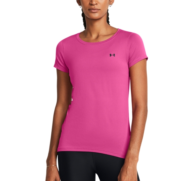 Women`s Tennis T-Shirts and Polos Under Armour HeatGear Armour TShirt  Astro Pink/Black 13289640686