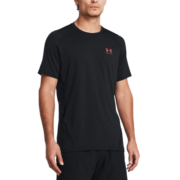 Camisetas de Tenis Hombre Under Armour HeatGear Graphic Camiseta  Black/Power 13833200001