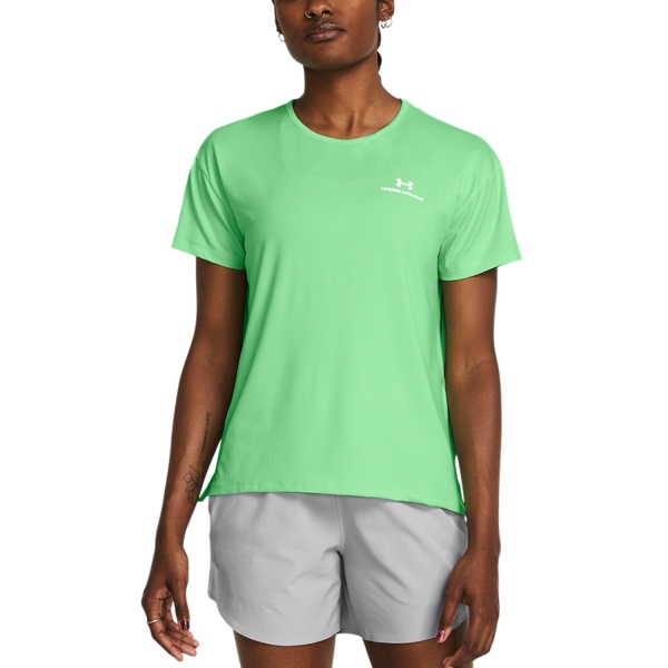 Magliette e Polo Tennis Donna Under Armour Under Armour Rush Energy 2.0 Camiseta  Matrix Green/White  Matrix Green/White 13791410350