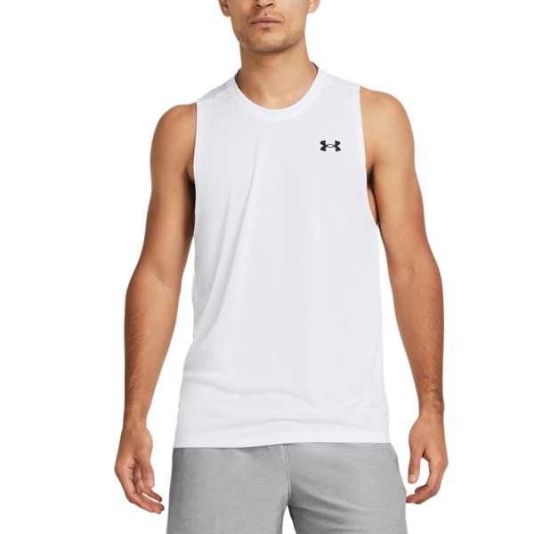 Under Armour Tech Men's Tennis Tank - White/Black