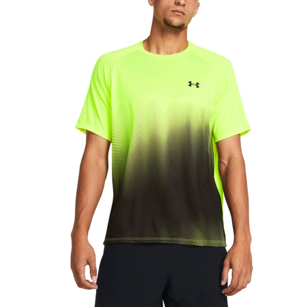 Men's Tennis Shirts Under Armour Tech Fade TShirt  High Vis Yellow/Black 13770530731