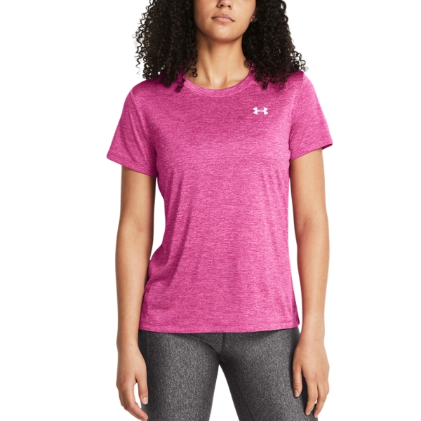 Magliette e Polo Tennis Donna Under Armour Tech Logo Maglietta  Rebel Pink/Pink Elixir/White 13842300652