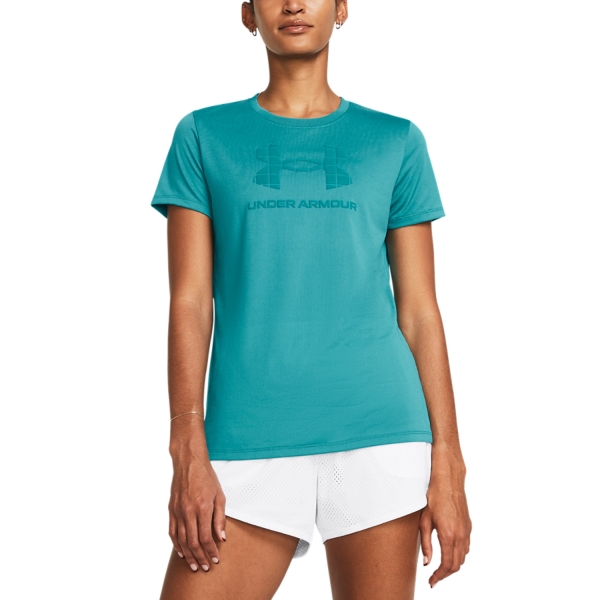 Magliette e Polo Tennis Donna Under Armour Tech Maglietta  Circuit Teal/Coastal Teal 13830910464