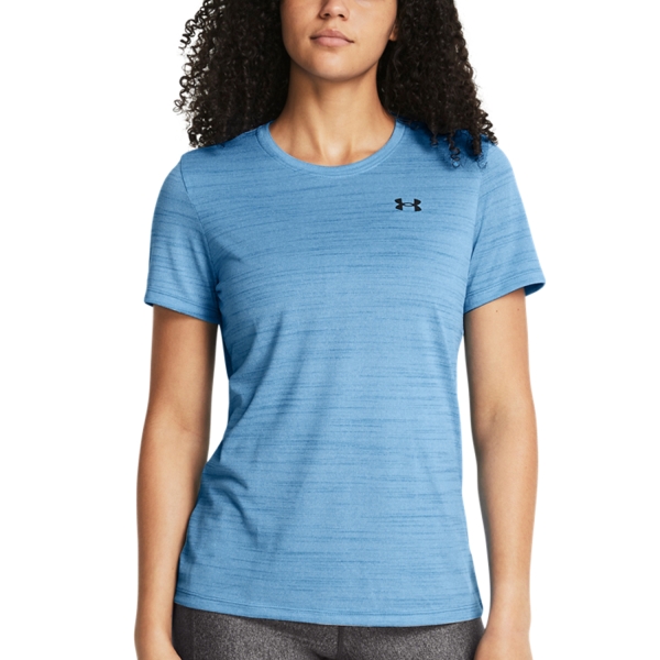 Women`s Tennis T-Shirts and Polos Under Armour Tech Tiger TShirt  Viral Blue/Black 13842220444