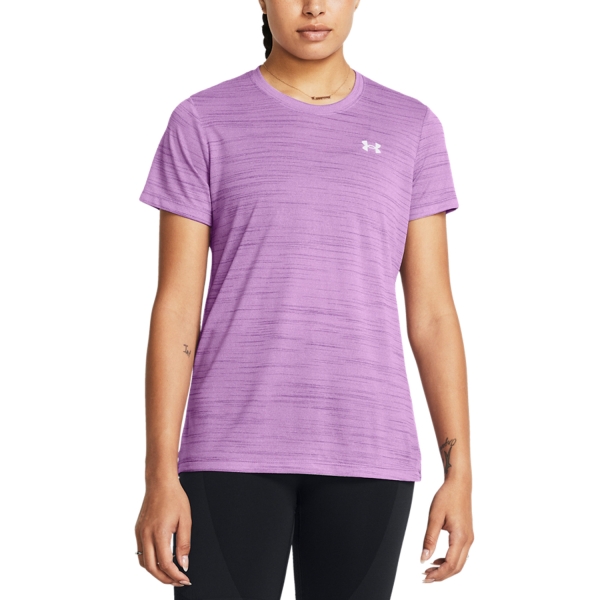 Women`s Tennis T-Shirts and Polos Under Armour Tech Tiger TShirt  Provence Purple/Purple Ace 13842220560