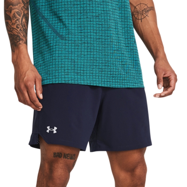 Men's Tennis Shorts Under Armour Vanish Woven 6in Shorts  Midnight Navy/Mod Gray 13737180410