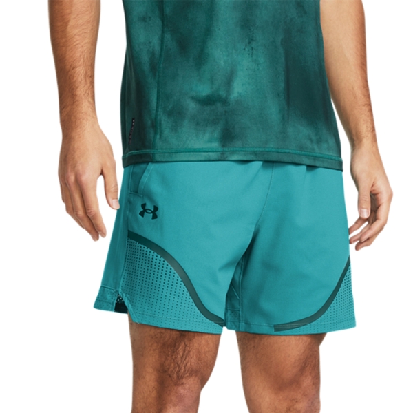 Pantaloncini Tennis Uomo Under Armour Vanish Woven Graphic 6in Pantaloncini  Circuit Teal/Hydro Teal 13833530464