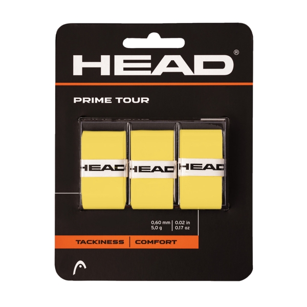 Sobregrip Head Prime Tour Overgrip x 3  Yellow 285621 YW