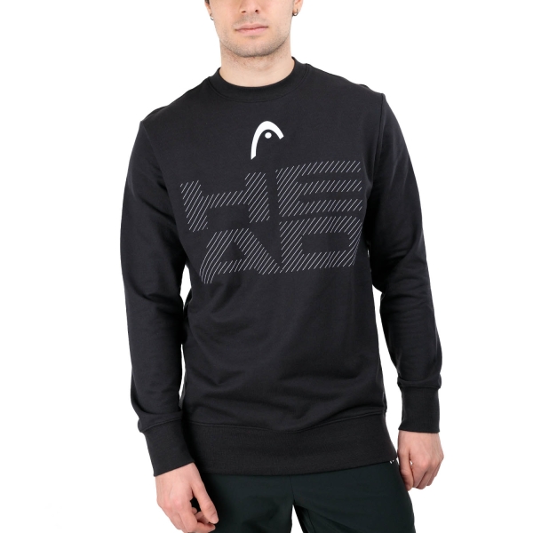 Men's Tennis Shirts and Hoodies Head Rally Logo Sweatshirt  Black 811393BK