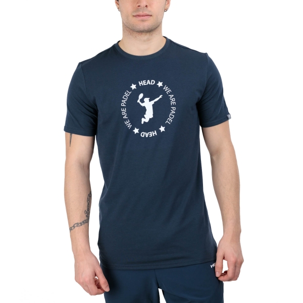 Camisetas de Tenis Hombre Head Graphic Camiseta  Navy 811404NV