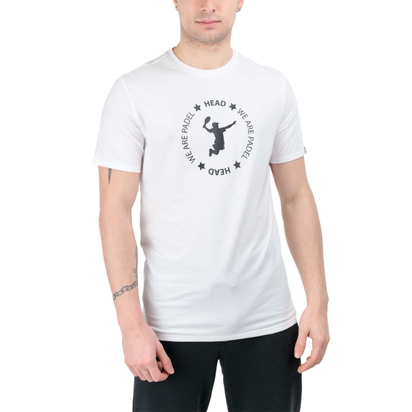 Men's Tennis Shirts Head Graphic TShirt  White 811404WH