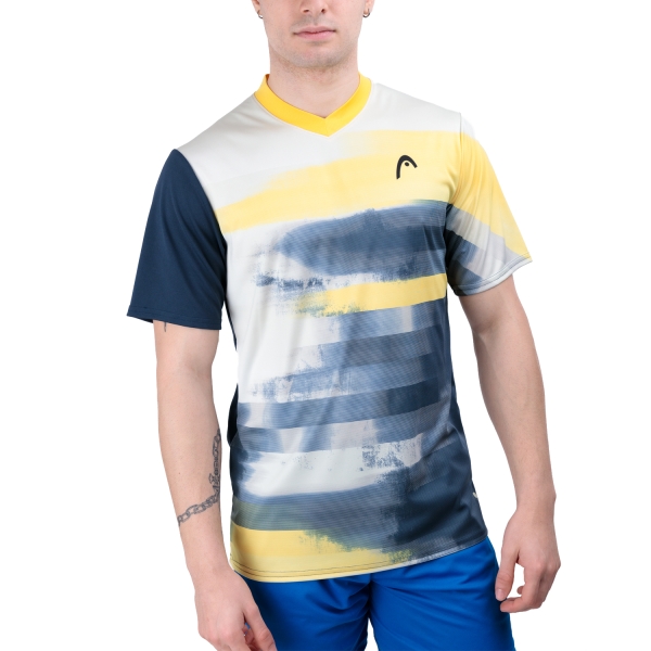 Camisetas de Tenis Hombre Head Topspin Camiseta  Navy/Print Vision 811564NVXV