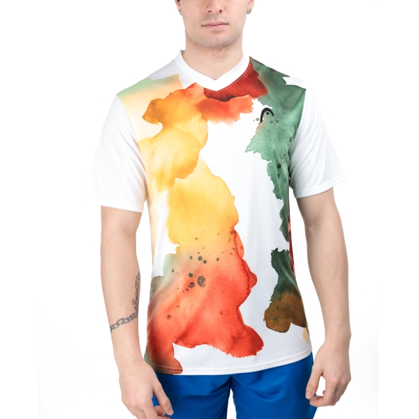 Men's Tennis Shirts Head Topspin TShirt  Print Vision/Orange Alert 811564XVOA