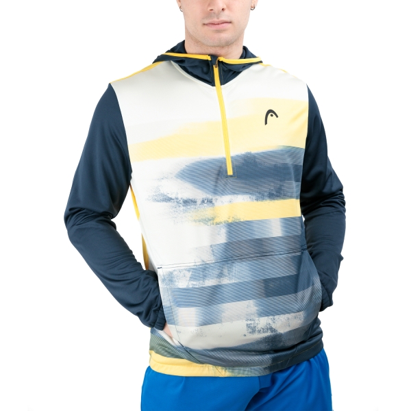 Men's Tennis Shirts and Hoodies Head Topspin Hoodie  Navy/Print Vision 811584NVXV