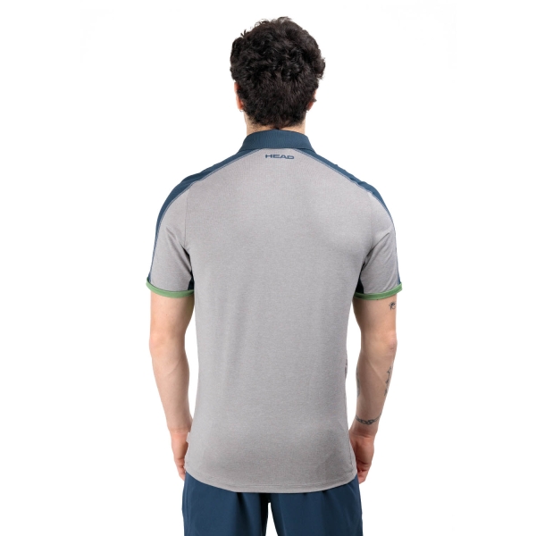 Head Play Tech Polo - Grey/Celery Green