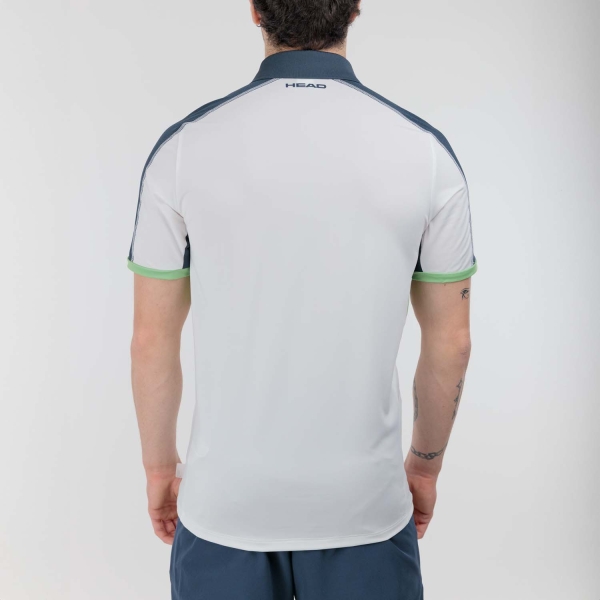 Head Play Tech Polo - White/Celery Green