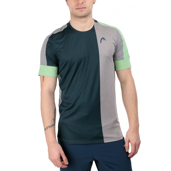 Men's Tennis Shirts Head Play Tech Pro TShirt  Celery Green/Grey 811714CEGR