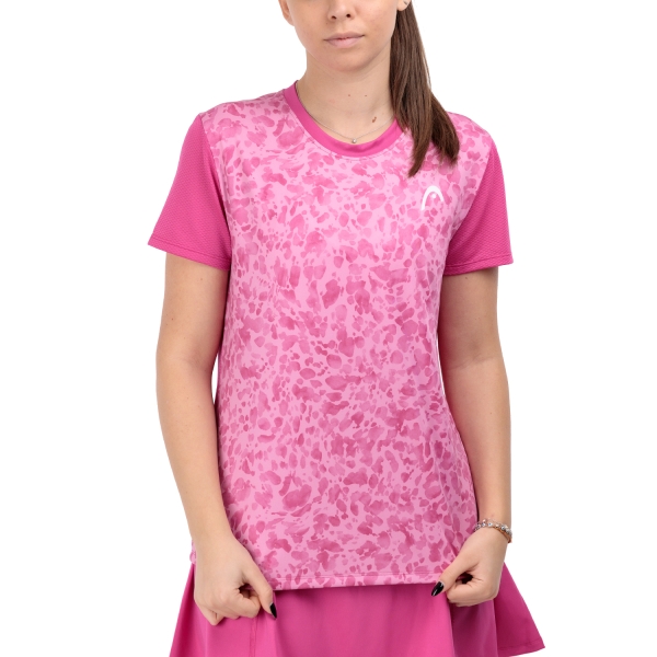 Camisetas y Polos de Tenis Mujer Head Tie Break II Camiseta  Print Vision/Vivid Pink 814654XWVP